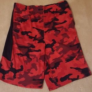 Red Urban Camo Shorts